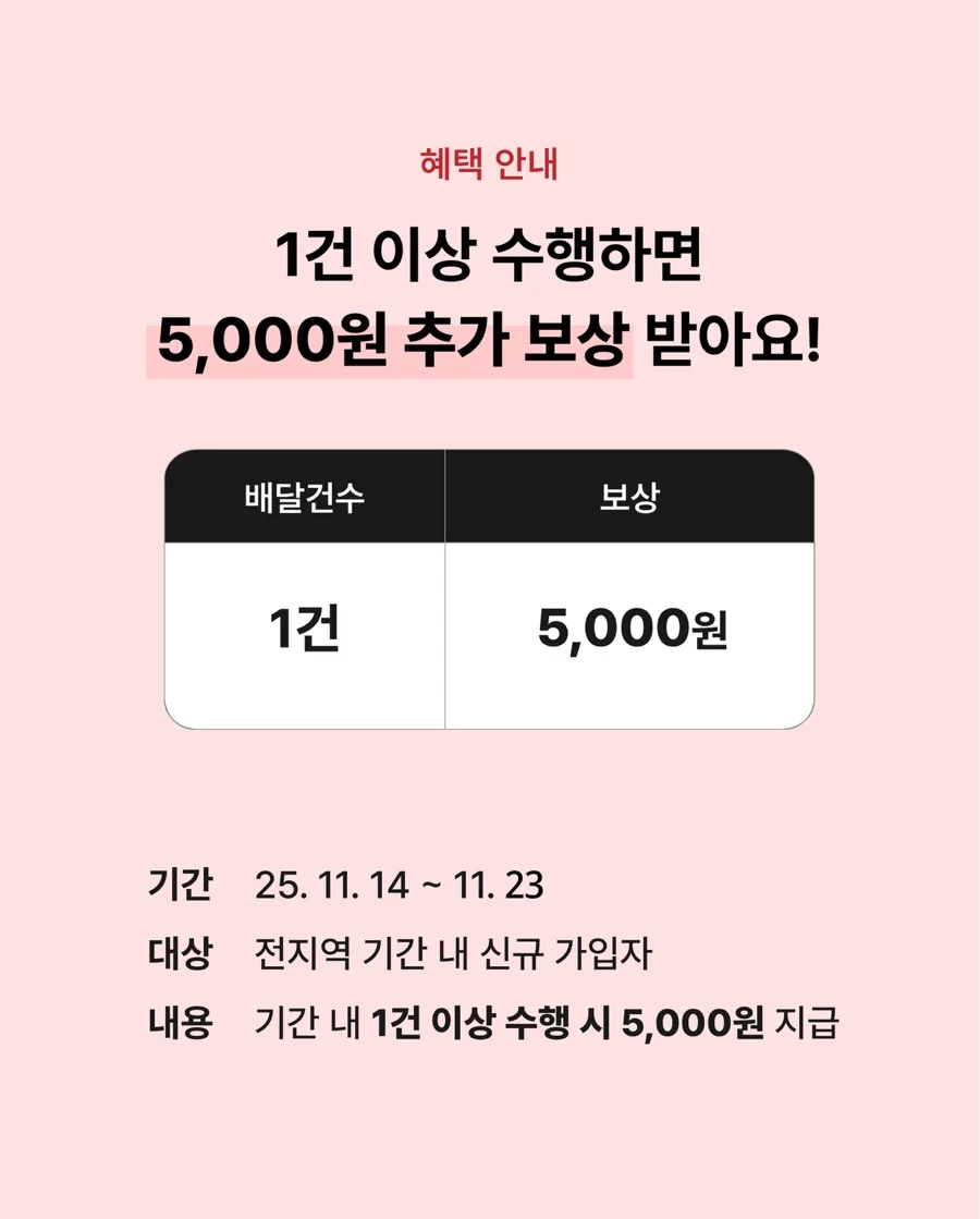 부릉프렌즈 신규가입 프로모션! 5,000원 추가 보상 혜택이?!✨